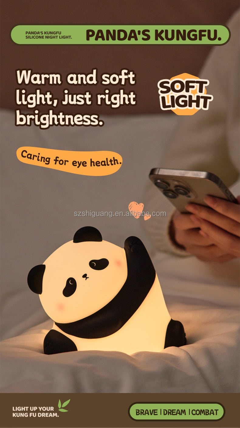 Portable Silicone Bear Night Light for Kids