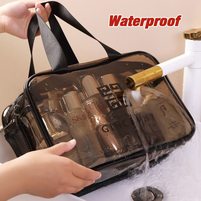Professional Double Layer Transparent Travel Cosmetic Bag