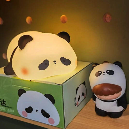 CUTE SILICONE LED NIGHT LIGHT USB RECHARGEABLE TOUCH CONTROL - PANDA