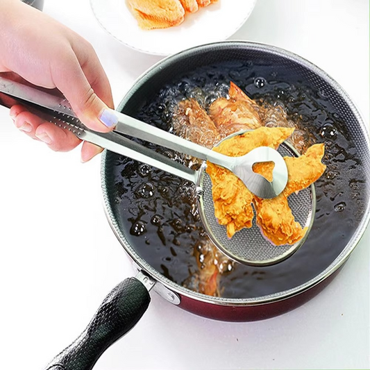 Multifunction Stainless Steel Sieve Filter Spoon Fried Food Oil Strainer Clip