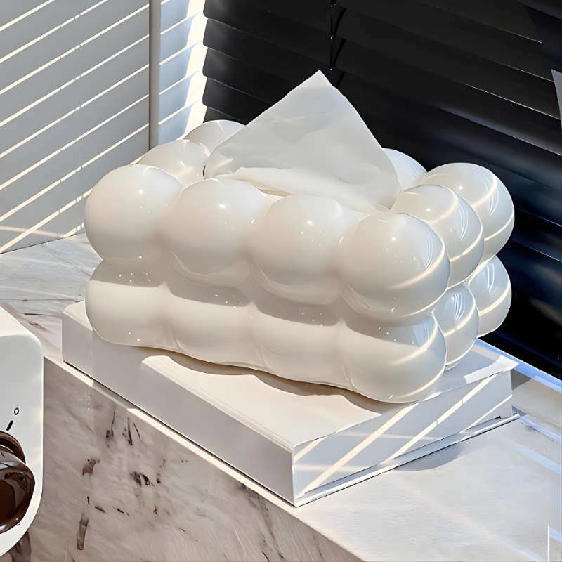 Luxury Bubble Design Tissue Box Desktop Organizer