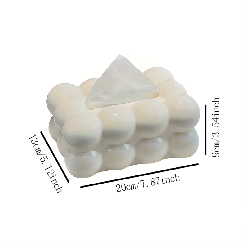 Luxury Bubble Design Tissue Box Desktop Organizer