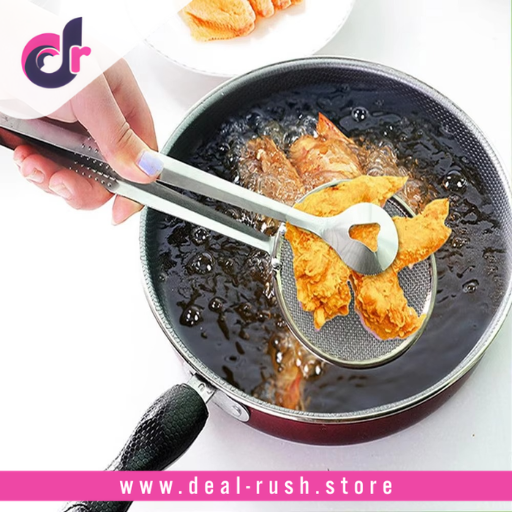 Multifunction Stainless Steel Sieve Filter Spoon Fried Food Oil Strainer Clip
