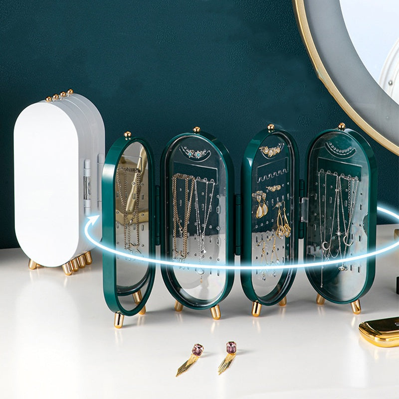 Foldable Jewelry Organizer with Mirror