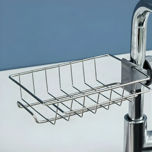 Adjustable Sink Drain Rack Sponge Storage Organizer
