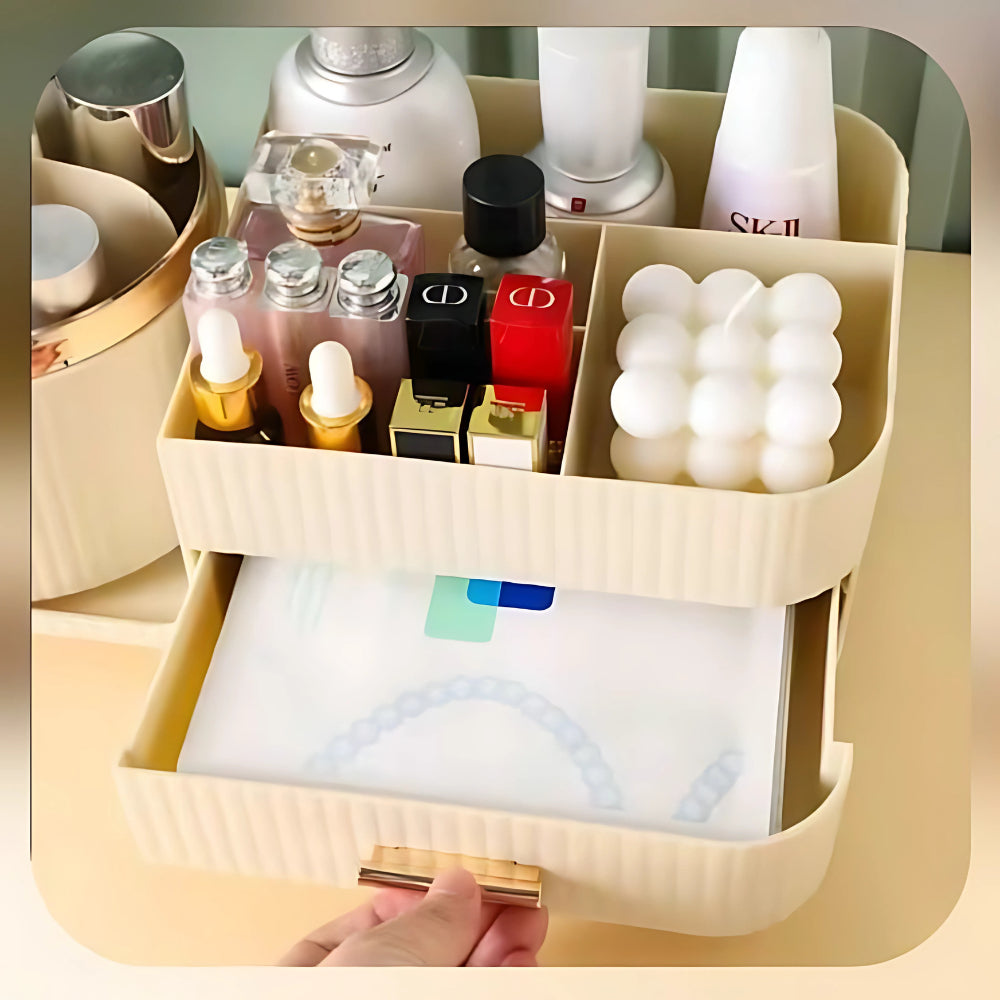 Luxury Cosmetic Organizer with Makeup Brush Holder