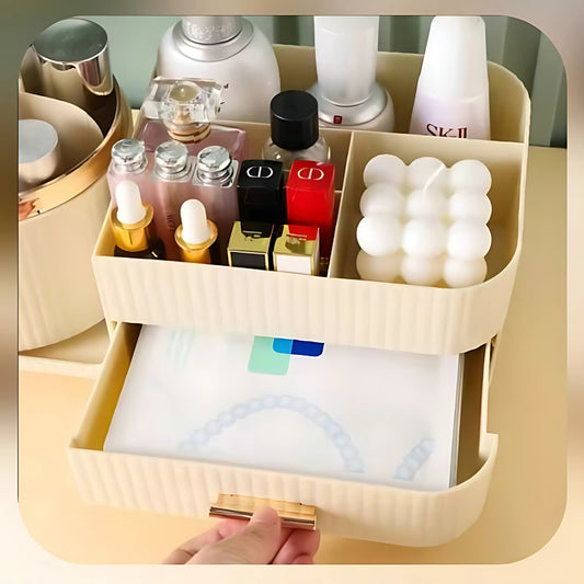 Luxury Cosmetic Organizer with Makeup Brush Holder