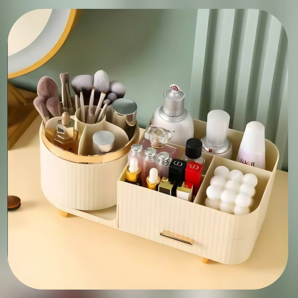 Luxury Cosmetic Organizer with Makeup Brush Holder