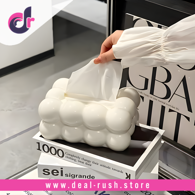 Luxury Bubble Design Tissue Box Desktop Organizer