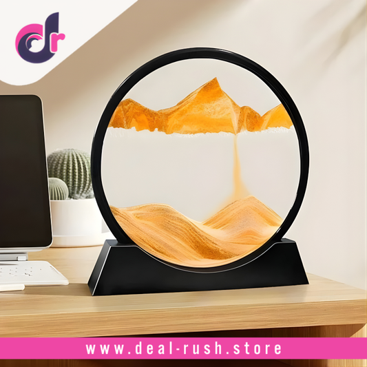 Moving Sand Art Picture Round Glass