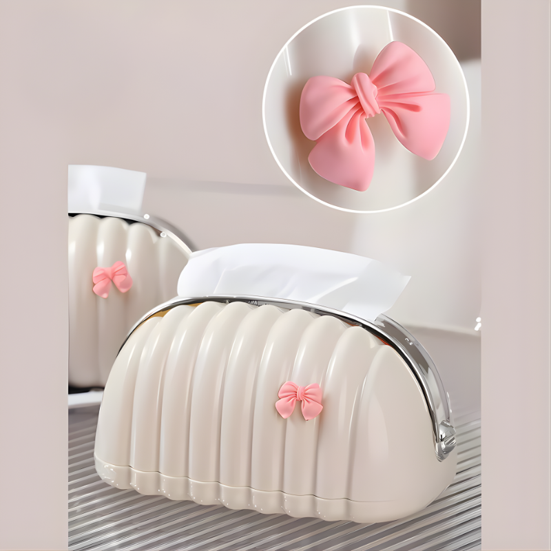 Luxury Shell Tissue Box Holder Organizer