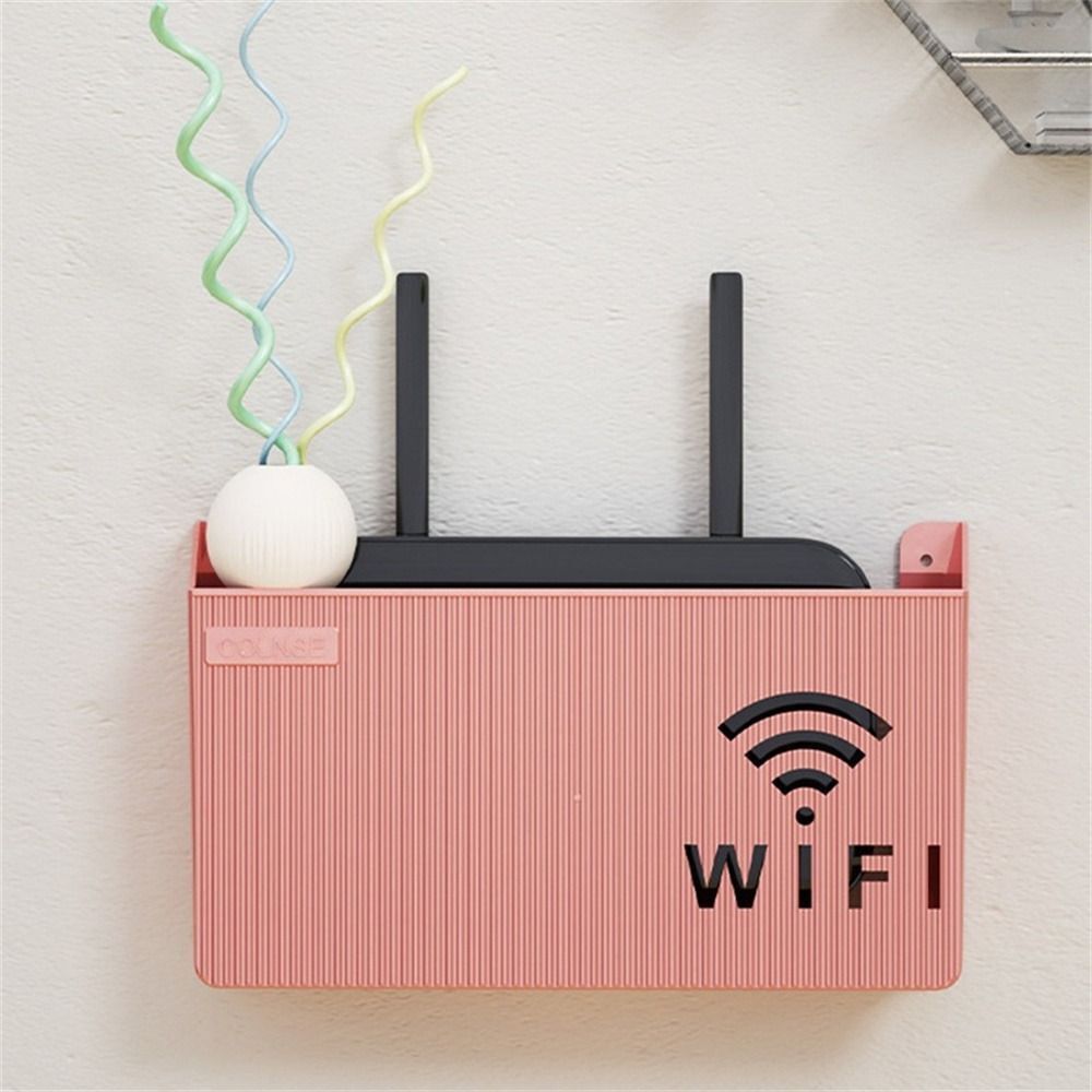 Wall Mount WiFi Router Stand / Rack – Standard Hanging Shelf Holder for Modem, Router & Set-Top Box – Space-Saving Wall Shelf Organizer for Home & Office