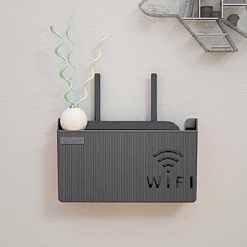 Wall Mount WiFi Router Stand / Rack – Standard Hanging Shelf Holder for Modem, Router & Set-Top Box – Space-Saving Wall Shelf Organizer for Home & Office