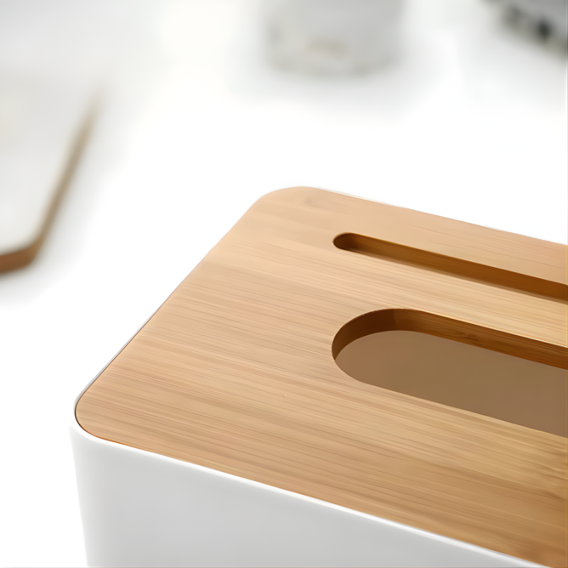 Wooden Tissue Box with Mobile Holder